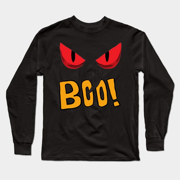 Halloween Boo Long Sleeve T-Shirt by ShubShank